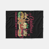 Couverture Polaire Christmas Calories Don't Count Milk Cookies  (Devant (Horizontal))