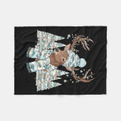 Couverture Polaire Christmas Camo Hunting Reindeer Pajamas With Deer  (Devant (Horizontal))