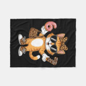 Couverture Polaire Christmas Cat For Women 6 7 Tee Meme Leopard Bow X (Devant (Horizontal))