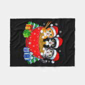 Couverture Polaire Christmas Cats Ramen Kitten Anime Xmas For Men Wom (Devant (Horizontal))