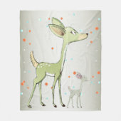 Couverture Polaire Christmas Celebration Green Deers Holidays Cute (Devant)