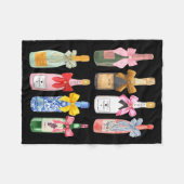 Couverture Polaire Christmas Champagne Cool Gl Coquette Bottle (Devant (Horizontal))