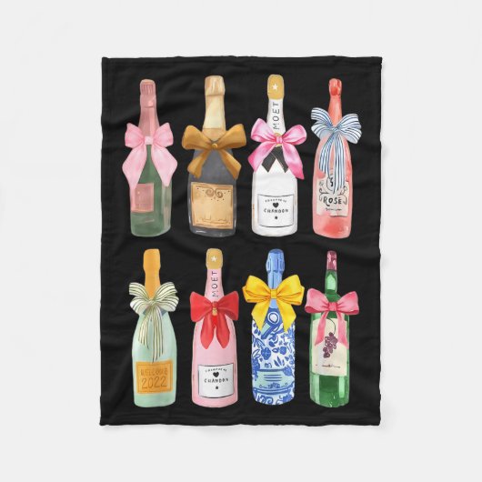 Couverture Polaire Christmas Champagne Cool Gl Coquette Bottle (Devant)