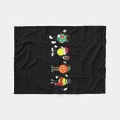 Couverture Polaire Christmas Ckleball Player Xmas Santa Reindeer Elf  (Devant (Horizontal))