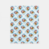 Couverture Polaire Christmas Collie Fleece Blanche (Devant)