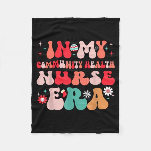 Couverture Polaire Christmas Community Health Nurse Present For Funny (Devant)