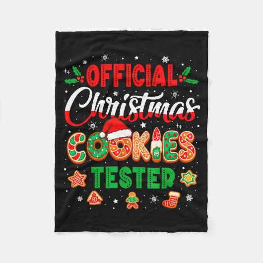 Couverture Polaire Christmas Cookie Tester Taster Baking Crew Toddler (Devant)