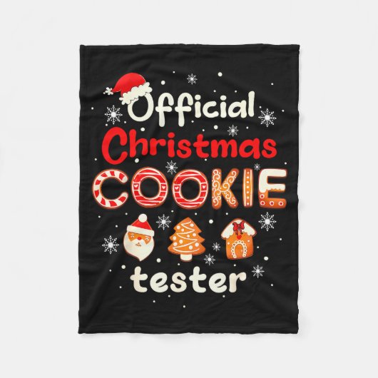 Couverture Polaire Christmas Cookie Tester Taster Baking Crew Toddler (Devant)