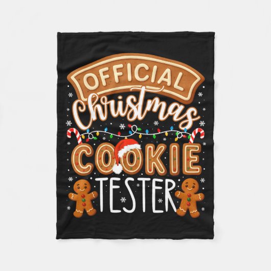 Couverture Polaire Christmas Cookie Tester Taster Funny Family Baking (Devant)