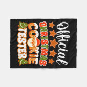 Couverture Polaire Christmas Cookie Tester Taster Funny Family Baking (Devant (Horizontal))