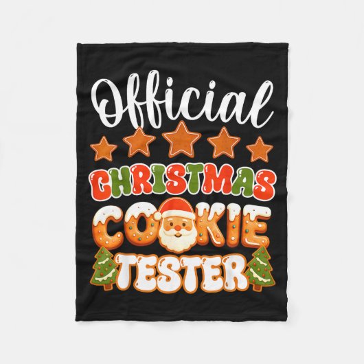 Couverture Polaire Christmas Cookie Tester Taster Funny Family Baking (Devant)