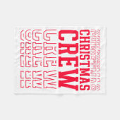 Couverture Polaire Christmas Crew Red Layered Text Family Santa Xmas  (Devant (Horizontal))
