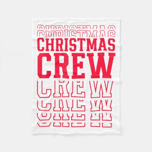 Couverture Polaire Christmas Crew Red Layered Text Family Santa Xmas  (Devant)