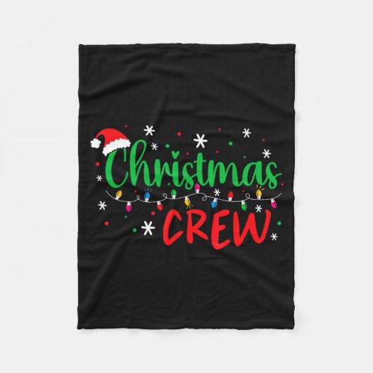 Couverture Polaire Christmas Crew Xmas Lights Family Matching Pajamas (Devant)