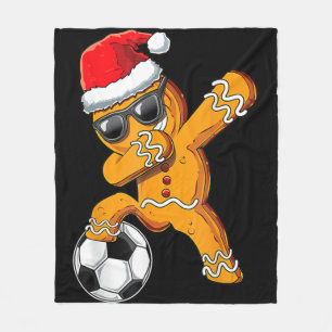 Couverture Polaire Christmas Dabbing Gingerbread Homme Dab Football F