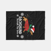 Couverture Polaire Christmas Dachshund Through The Snow Wiener Dog Sa (Devant (Horizontal))