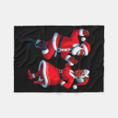 Couverture Polaire Christmas Dancing Black African American Santa Mrs (Devant (Horizontal))