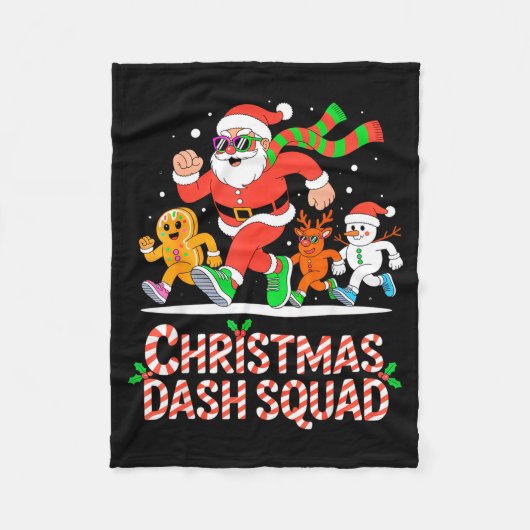 Couverture Polaire Christmas Dash Squad Running Runner Marathon Team  (Devant)