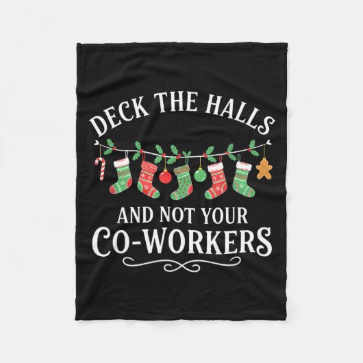 Couverture Polaire Christmas Deck The Halls And Not Your Co-workers F (Devant)