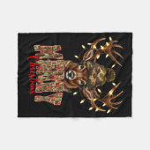 Couverture Polaire Christmas Deer Camouflage Hunting Camo Reindeer &a (Devant (Horizontal))