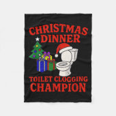 Couverture Polaire Christmas Dinner Toilet Clogging Chamon _ Funny Ch (Devant)