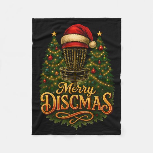 Couverture Polaire Christmas Disc Golf Merry Discmas  (Devant)