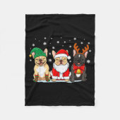 Couverture Polaire Christmas Dog French Bulldog Xmas Dog Lover Men Wo (Devant)