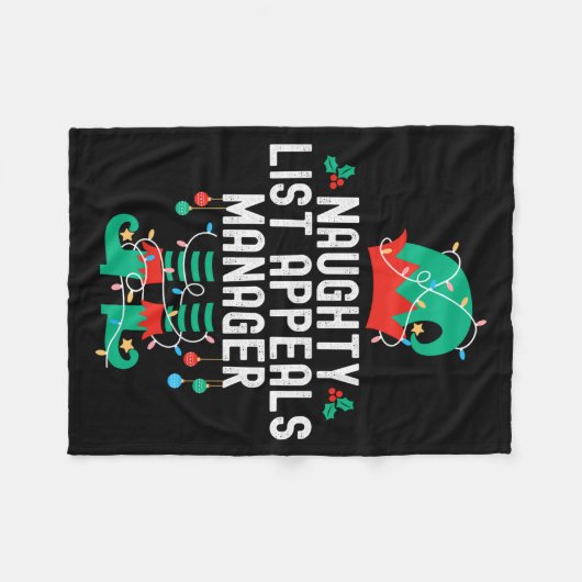 Couverture Polaire Christmas Elf Office Team Party Family Matching (Devant (Horizontal))