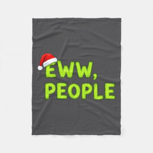 Couverture Polaire Christmas Eww, People Funny Sarcastic Santa Hat Xm (Devant)
