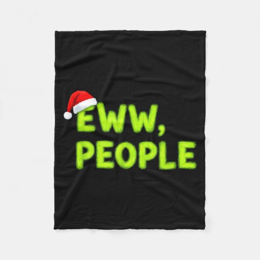 Couverture Polaire Christmas Eww, People Funny Sarcastic Santa Hat Xm (Devant)