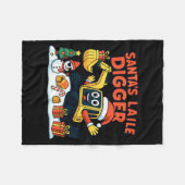 Couverture Polaire Christmas Excavator Santa Digger Funny Holiday (Devant (Horizontal))