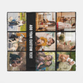 Couverture Polaire Christmas Family Custom Photo College (Devant (Horizontal))