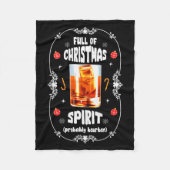 Couverture Polaire Christmas Fir Tree With Bourbon Ugly Xmas Bourbon (Devant)