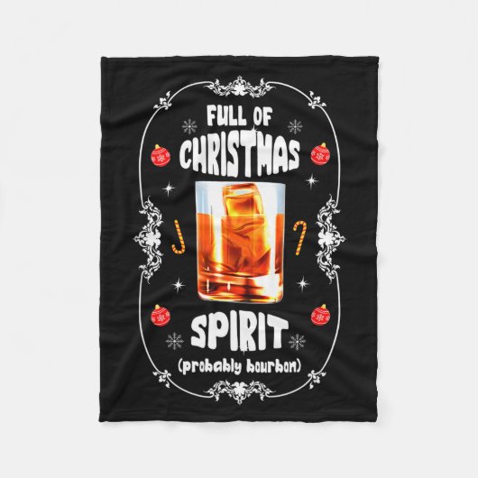 Couverture Polaire Christmas Fir Tree With Bourbon Ugly Xmas Bourbon (Devant)