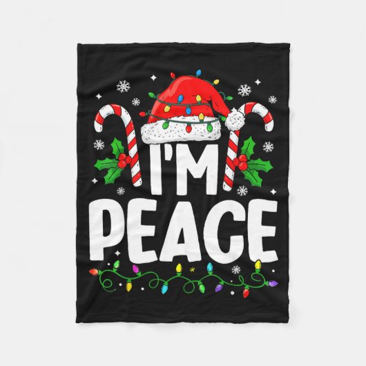 Couverture Polaire Christmas Funny I Come In Peace Couple Matching Me (Devant)