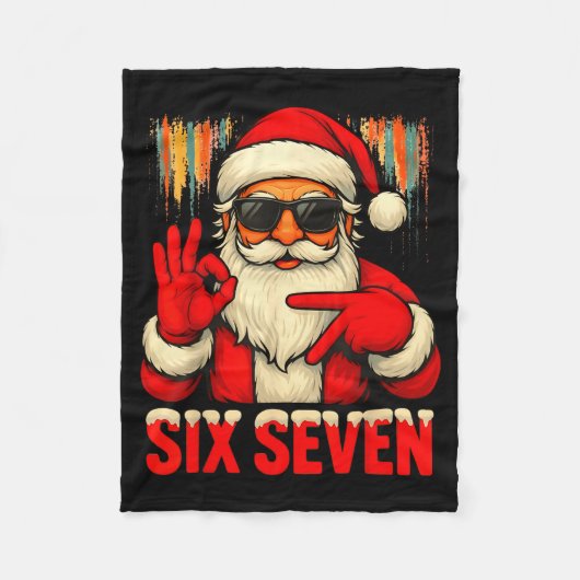 Couverture Polaire Christmas Funny Six Seven 6 7 Meme Santa Men Boys  (Devant)