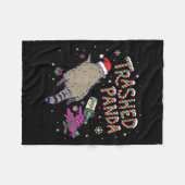 Couverture Polaire Christmas Funny Trashed Panda Racoon Gets Drunk Xm (Devant (Horizontal))