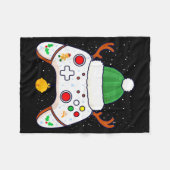 Couverture Polaire Christmas Gamer Video Game Controller Gamepad (Devant (Horizontal))