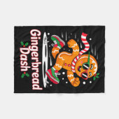 Couverture Polaire Christmas Gingerbread Dash Running Runner Xmas Mar (Devant (Horizontal))