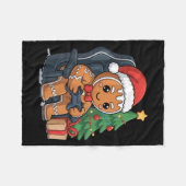 Couverture Polaire Christmas Gingerbread Gamer Chair Holiday Gaming B (Devant (Horizontal))