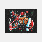 Couverture Polaire Christmas Gingerbread Ice Hockey Srts Funny Xmas P (Devant (Horizontal))