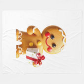 Couverture Polaire Christmas gingerbread man (Devant (Horizontal))