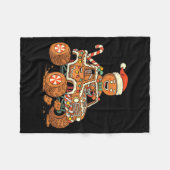 Couverture Polaire Christmas Gingerbread Man Driving Truck Xmas Light (Devant (Horizontal))