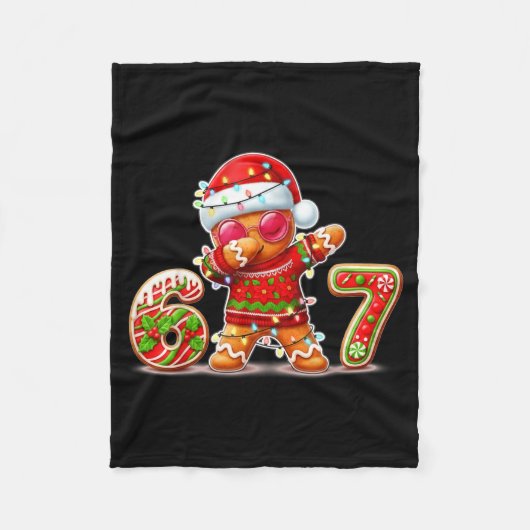 Couverture Polaire Christmas Gingerbread Six Seven 67 Ice Cream Drip (Devant)