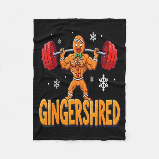 Couverture Polaire Christmas Gingershred Gym Bodybuilding Funny Ginge (Devant)