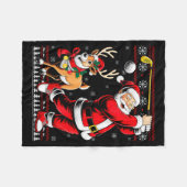 Couverture Polaire Christmas Golf Santa Golfer Christmas Pajama Reind (Devant (Horizontal))