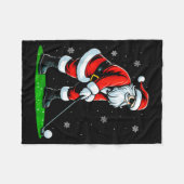 Couverture Polaire Christmas Golf Santa Golfer Xmas Funny Christmas G (Devant (Horizontal))