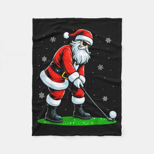 Couverture Polaire Christmas Golf Santa Golfer Xmas Funny Christmas G (Devant)