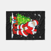 Couverture Polaire Christmas Golf Santa Golfer Xmas Funny Christmas G (Devant (Horizontal))