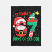 Couverture Polaire Christmas I Survived 67 Days Of School Funny Six S (Devant)